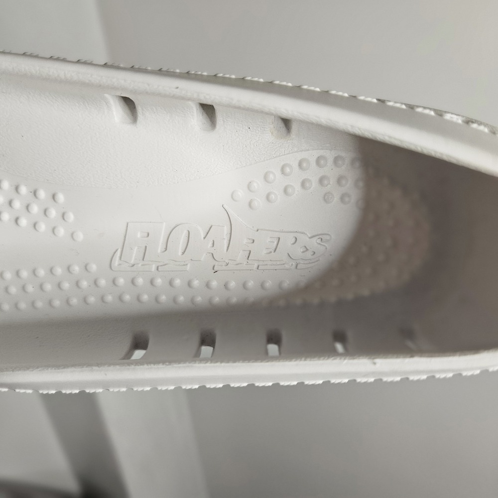 Floafers Hardy M+c Driving Loafers Womens 8 White Slip-On Rubber Country Club - Picture 8 of 11